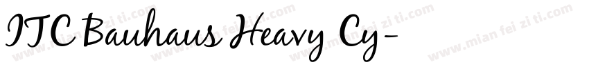 ITC Bauhaus Heavy Cy字体转换